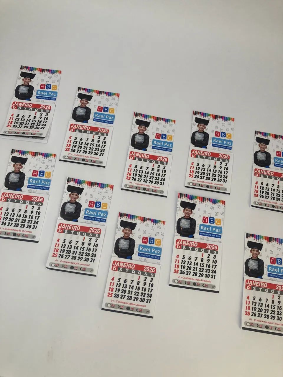 Mini calendário 2026 Personalizado - PROMOÇÃO
