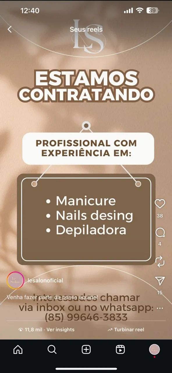 Estamos contratando -Manicure - Foto 2