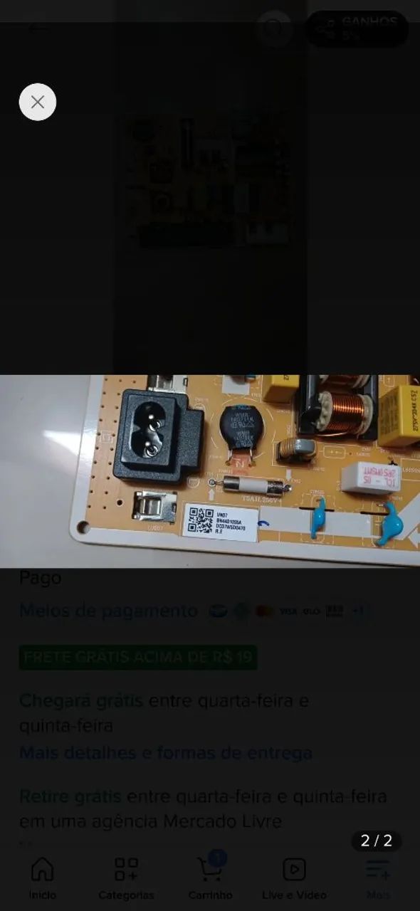 Placa Fonte Au7700 - Foto 2
