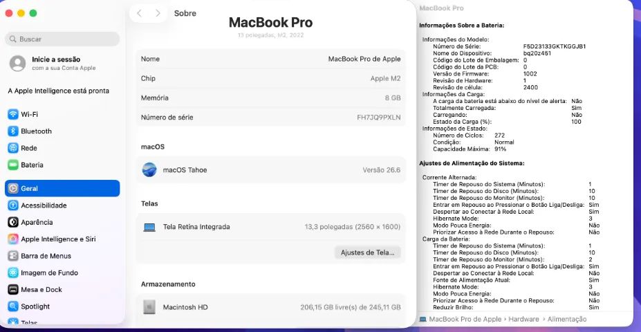 Macbook Pro M2 Touch Bar  - 2022 (M2/8g/256g) 13,3 polegadas - Foto 2
