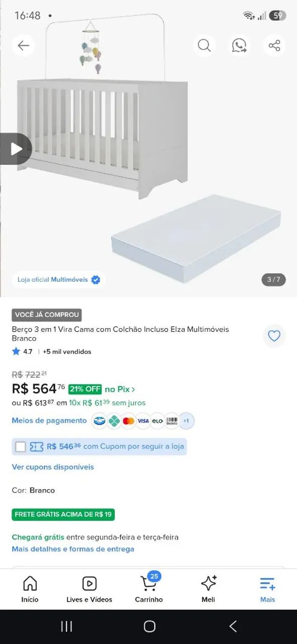 Berço com colchão - Foto 2