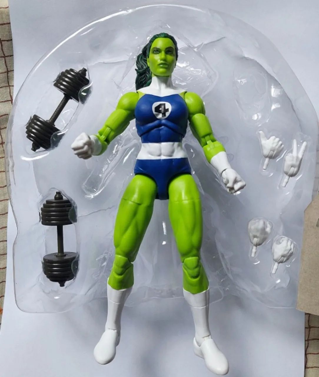 Marvel Legends She-Hulk (Mulher-Hulk) Fantastic Four original usada Hasbro 