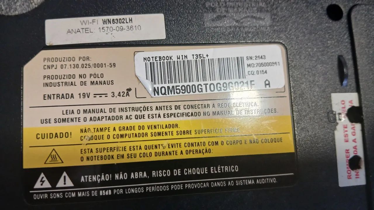 Notebook CCE Win T35L para retirar peças  - Foto 2