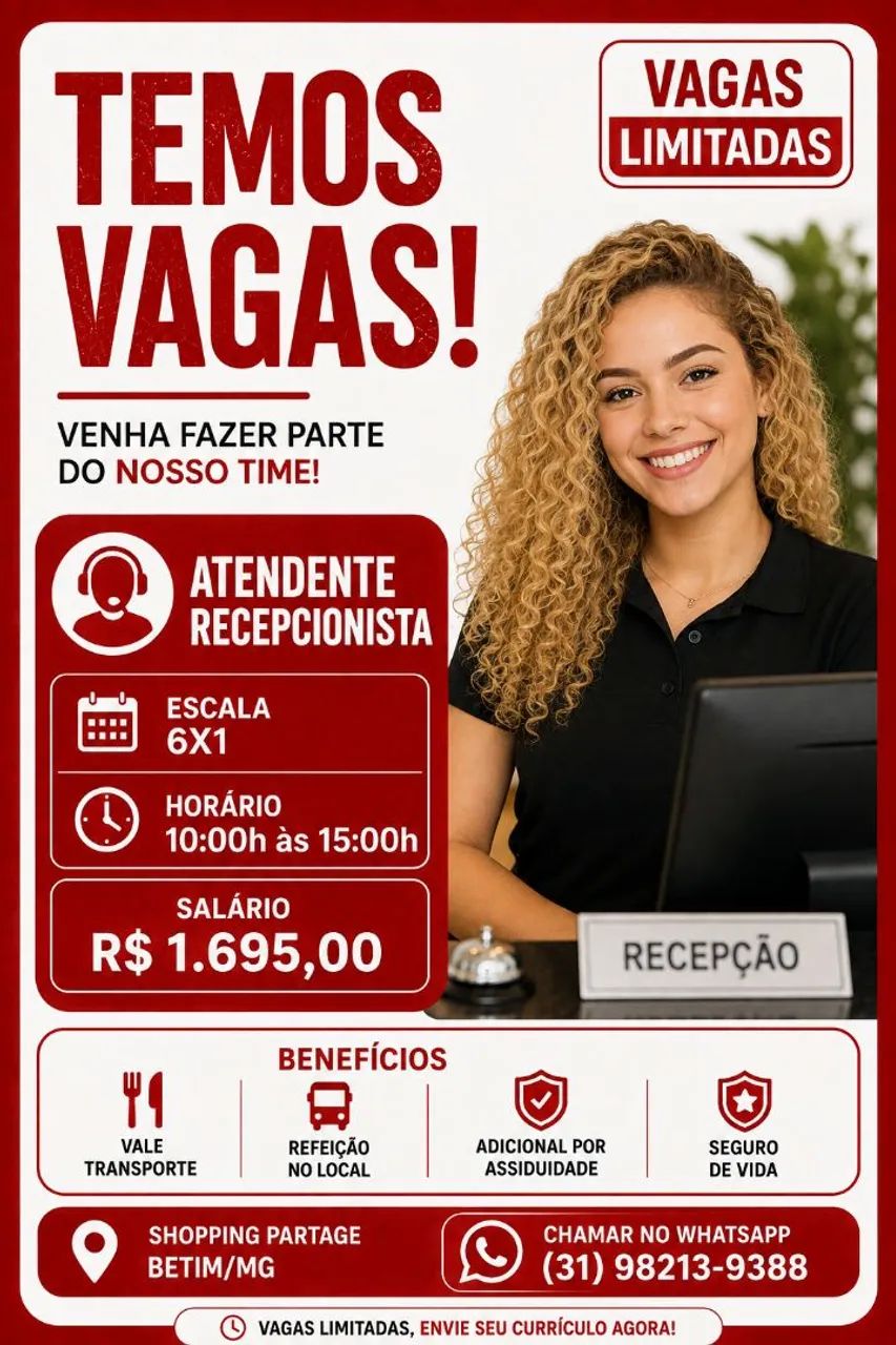 ATENDENTE EM BETIM - Foto 2