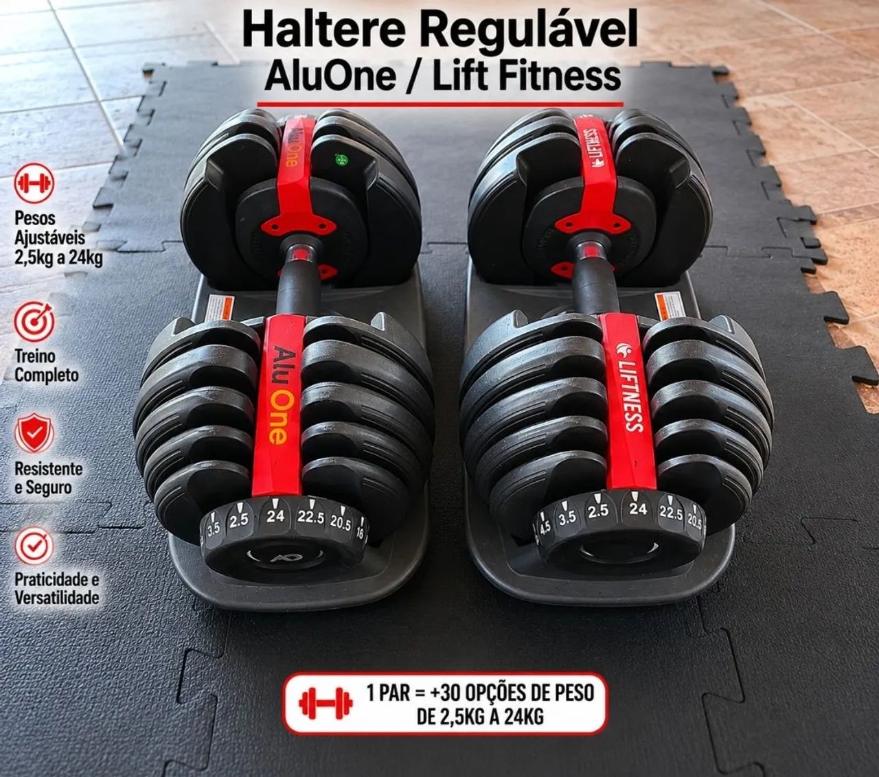 Par Halteres ajustável  - Foto 4