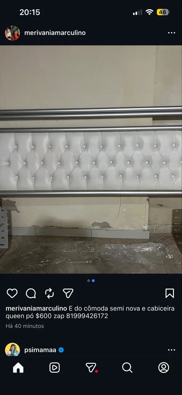 VENDO CABECEIRA E CÔMODA CAMA QUEEN