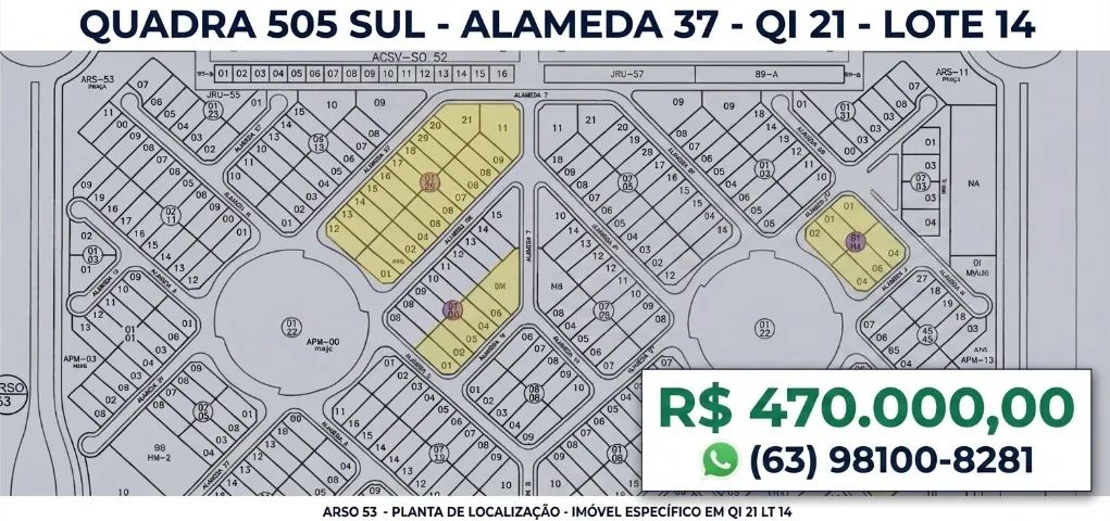 Lote na 505 sul - 360M²