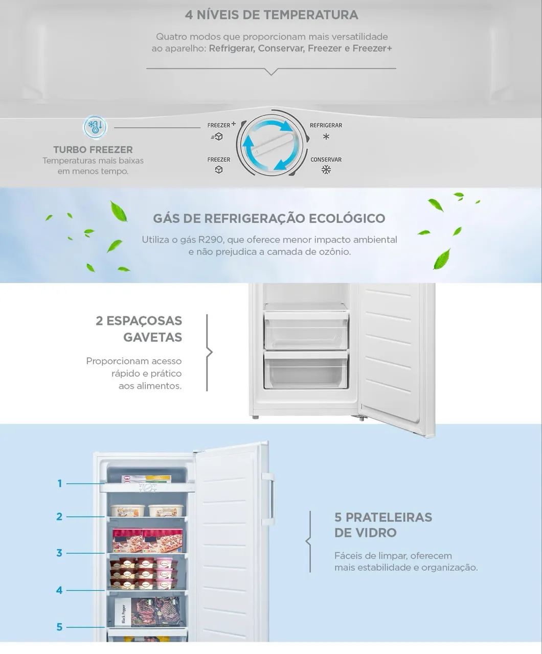 Freezer Vertical 196L 2 em 1 - Foto 3