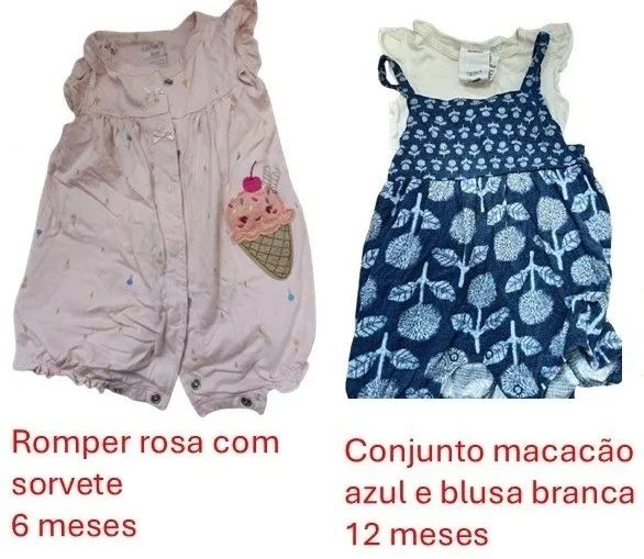Roupas Carters de bebê menina seminovas