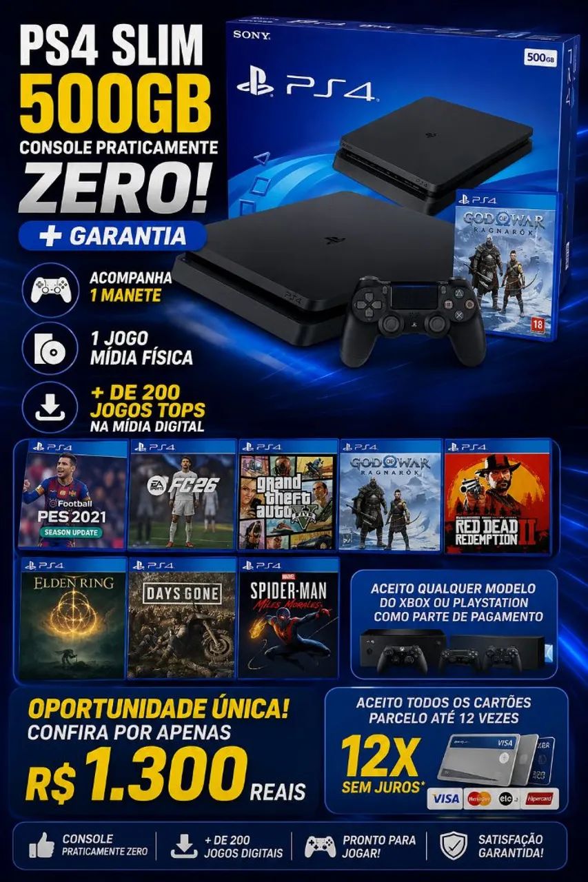 PS4 + garantia 