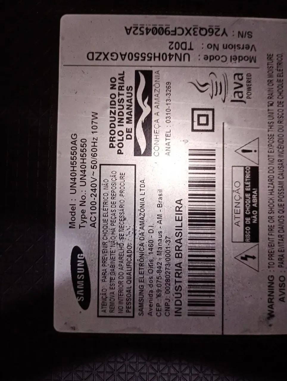 Tv Samsung 40 polegadas 