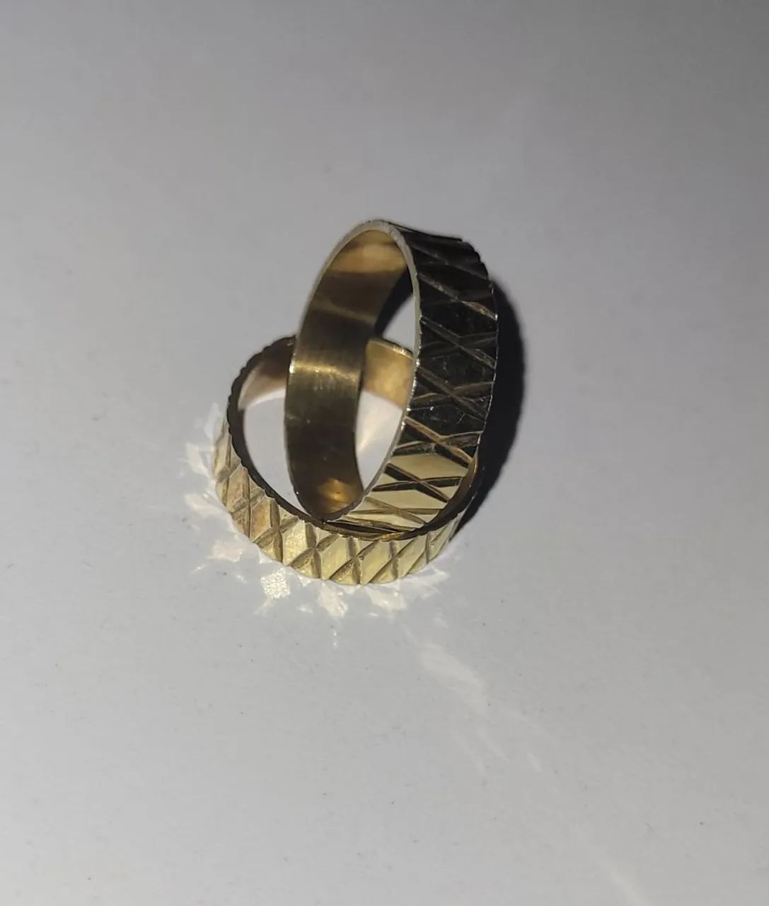 Par de alianças prata com ouro banhado! N°18 20 - Foto 2