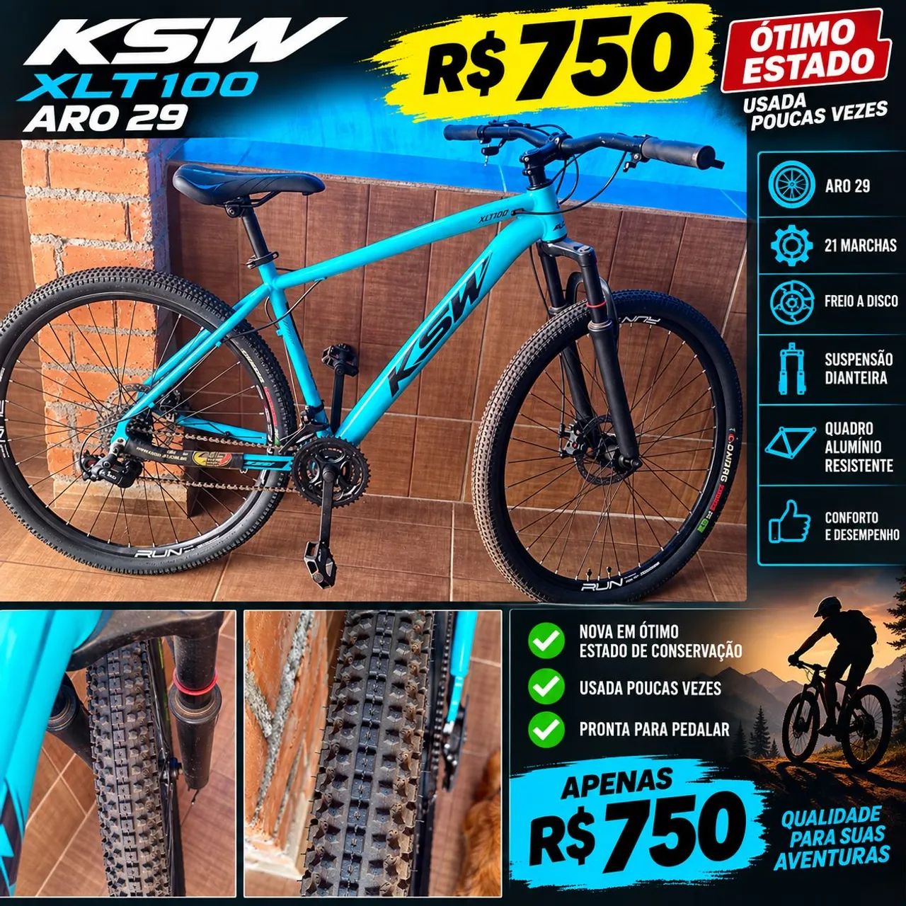 Bicicleta aro 29 nova 