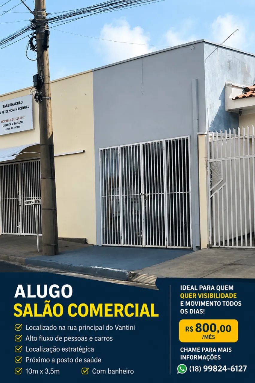 Sal ão Comercial em Pirapozinho  - Foto 2