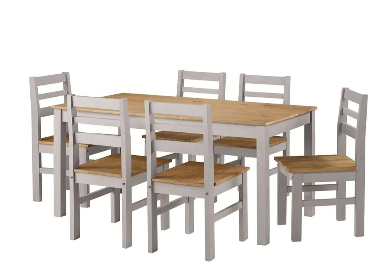 Mesa  retangular + 4 cadeiras madeira maciça - Foto 5