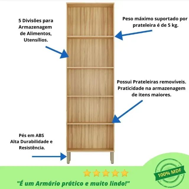 Paneleiro Duplo 100% MDF Napoli  - Foto 3