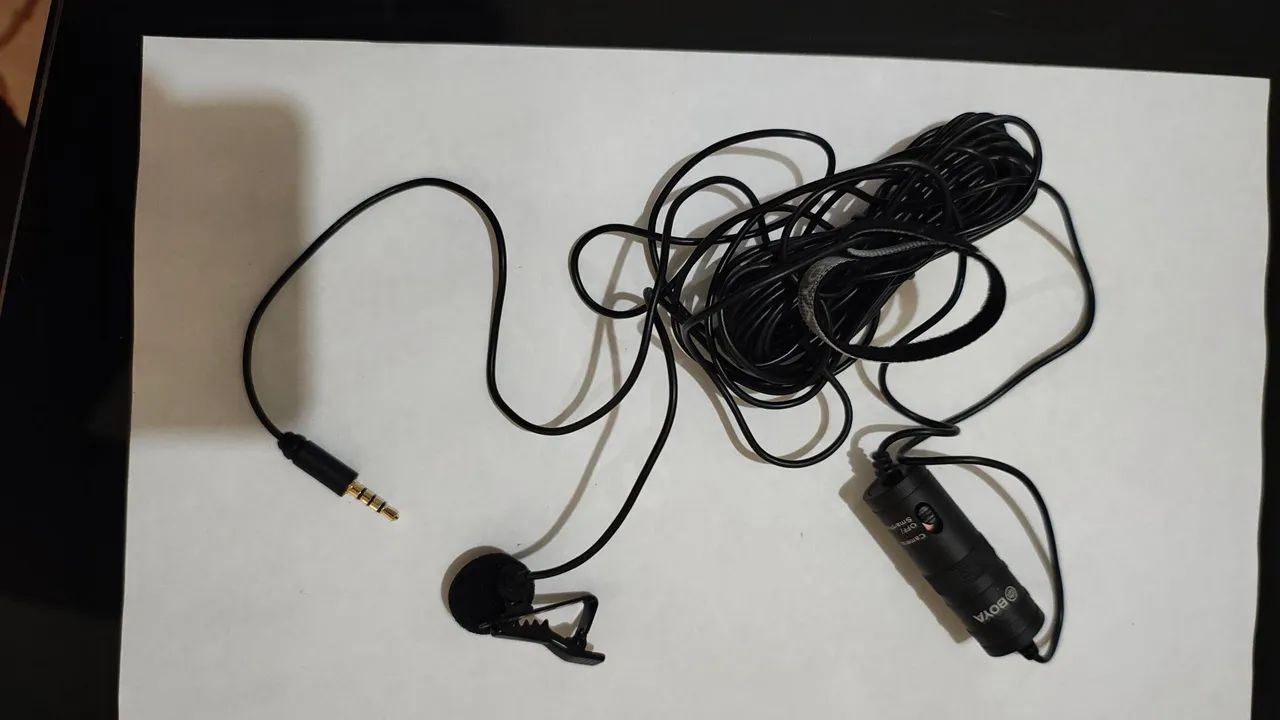 Microfone Lapela Com Fio Boya By-m1  - Foto 4