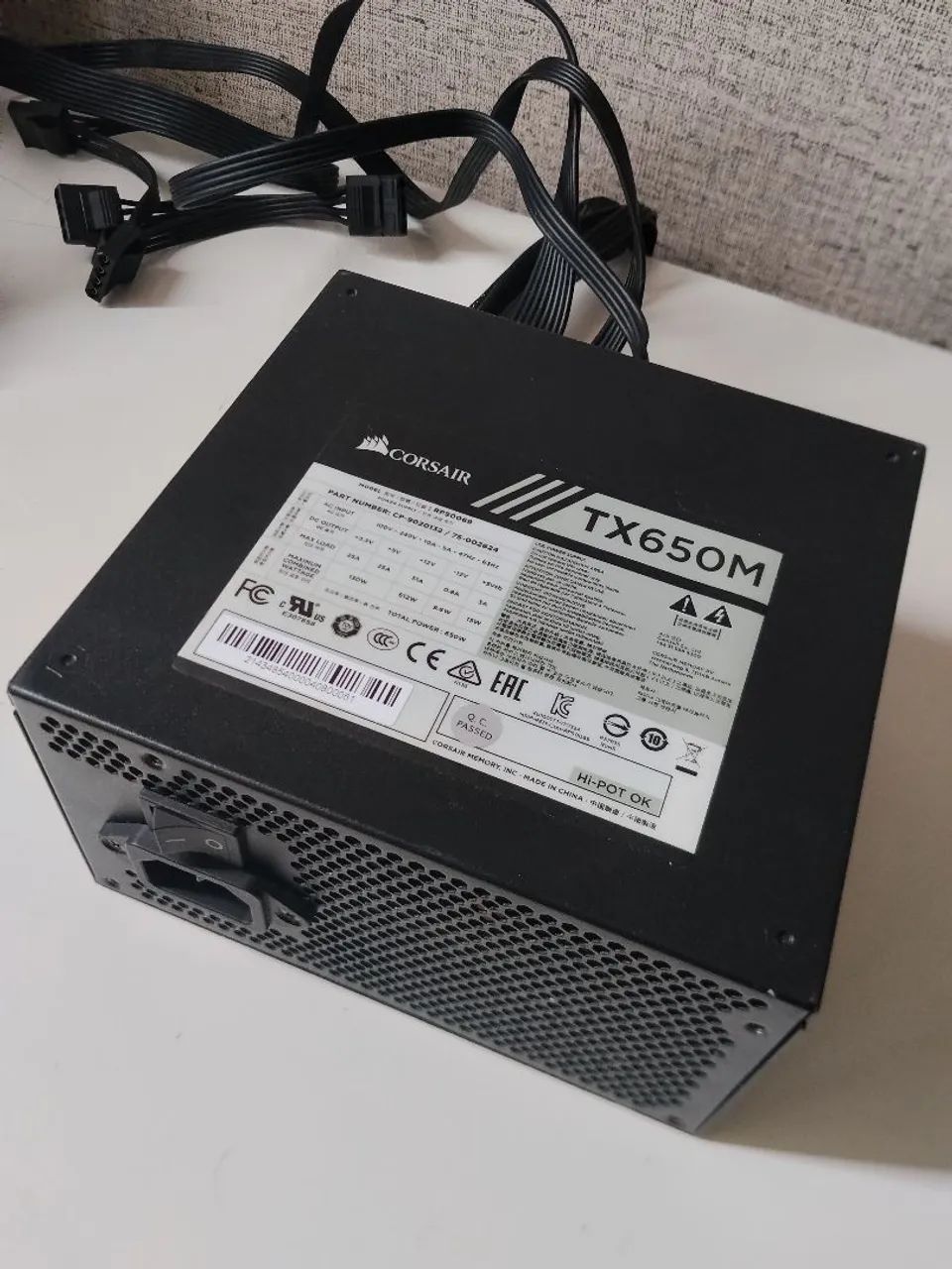 Fonte Corsair TX650M SEMI-MODULAR 80 PLUS GOLD