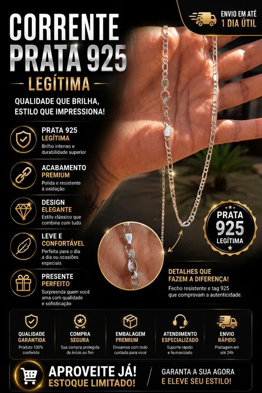 Corrente 3/1 prata 925 