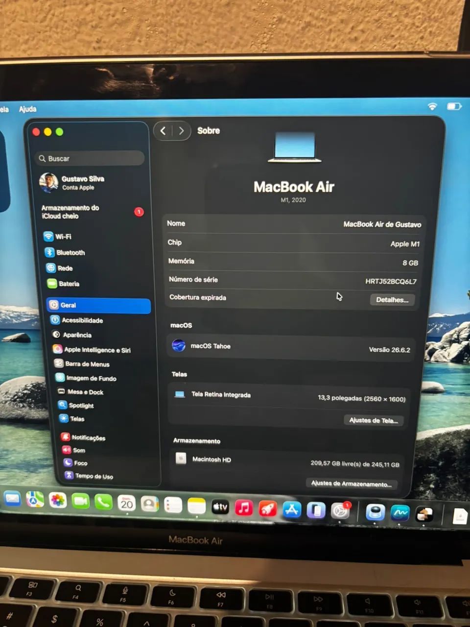MacBook Air M1 2020 8GB 256GB | 90% Bateria | Caixa | Impecável