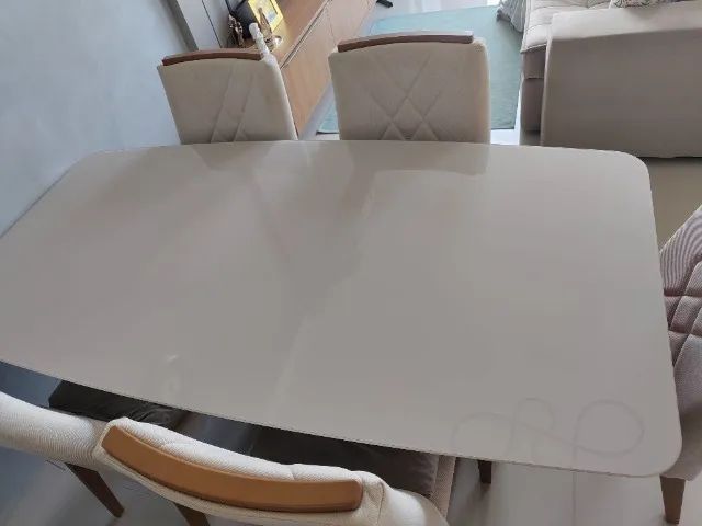 Mesa de Jantar (vidro e madeira) - Foto 4