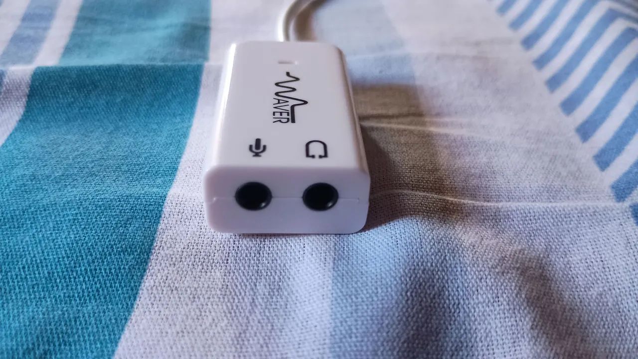 Adaptador de Áudio USB para P2 Fone de ouvido e Microfone - Foto 3