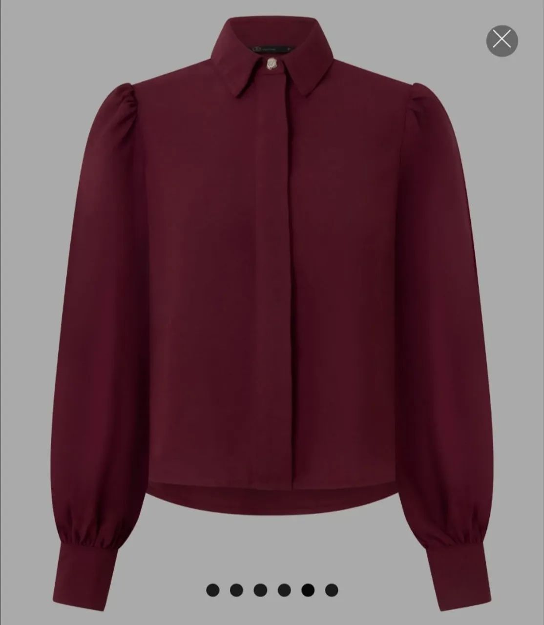 Camisa manga longa crepe liso com botões 