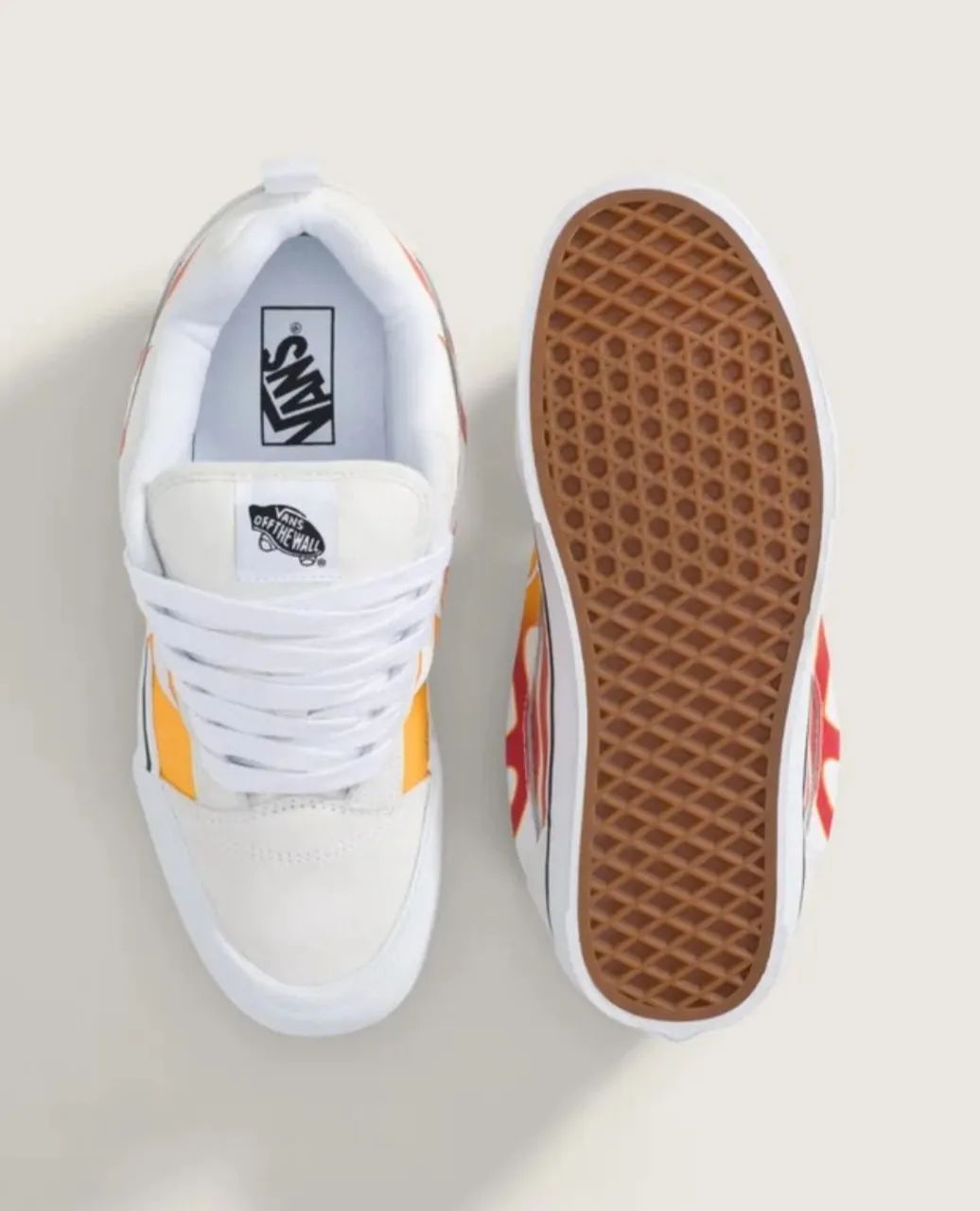  Frente Grátis  Vans knu skool flame cream, Num 40 - Foto 4