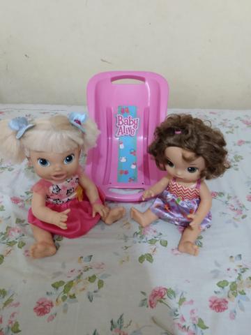 Beby alive escola e hora de comer e beber conforto