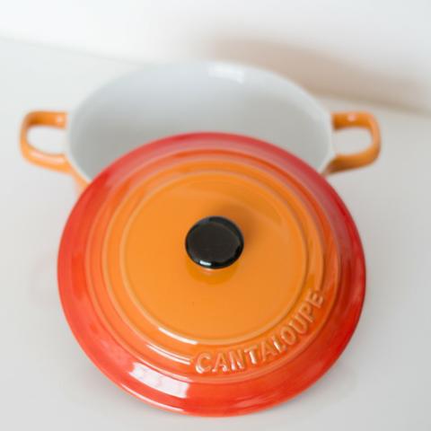 Panela Cantaloupe, tipo Le Creuset (usada) - Foto 2