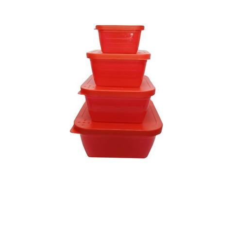 Potes Linha Square para microondas e freezer - Livres de Bisfenol - A - Foto 2