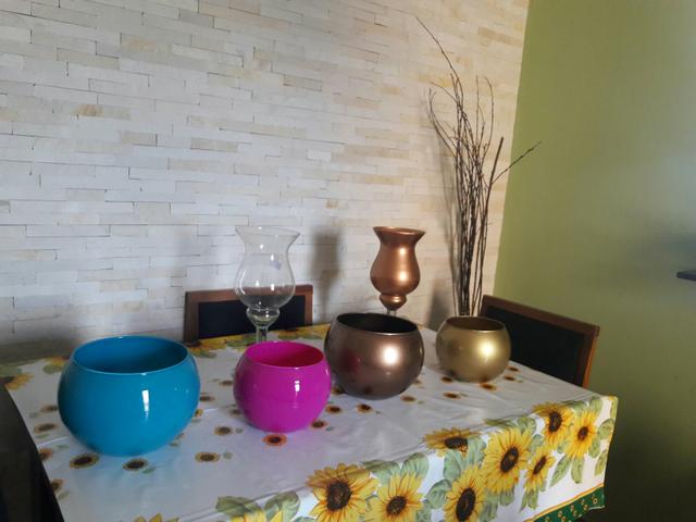 Vaso de flores redondo com orquídea permanente - Foto 2