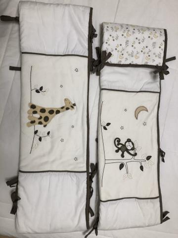 Kit berço com laterais+saia+lençol+porta fraldas+edredom+almofada de amamentação - Foto 5