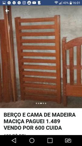 Urgente Berço que vira cama madeira maciça top baxei o preço
