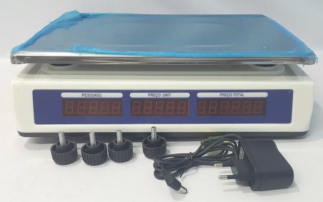 Balança Eletrônica Digital 40kg Visor Duplo Alta Precisão Completa (NOVA) ACEITA CARTÃO - Foto 3