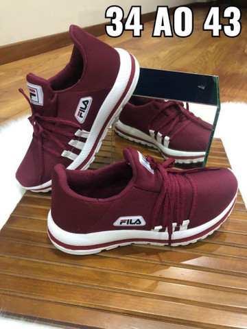 tenis fila bordo