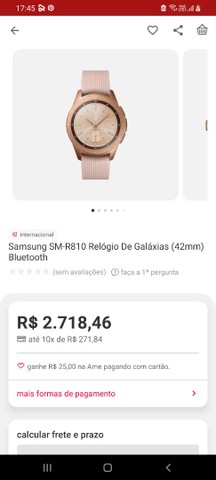 samsung galaxy watch bt 42mm dourado