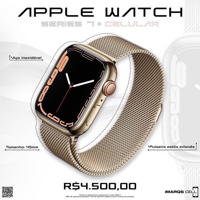apple watch 7 dourado