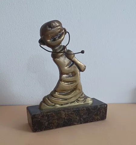 Antiga escultura em bronze - 17 cm