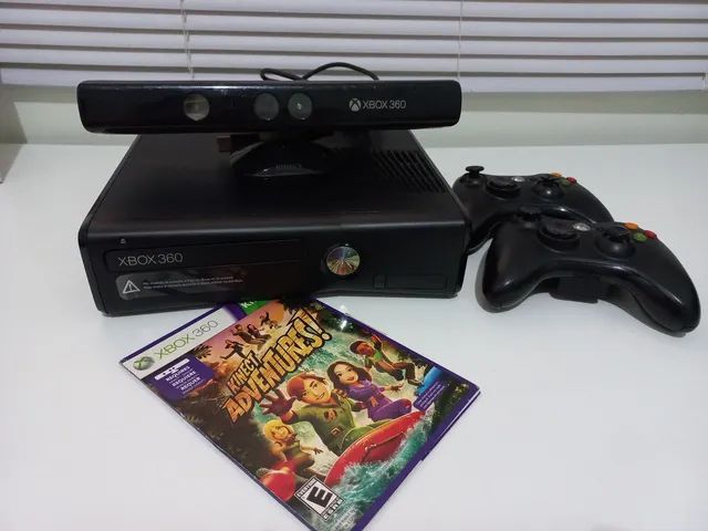 Microsoft Xbox 360 Super Slim 250gb 2 Controles + Kinect e 3 Jogos