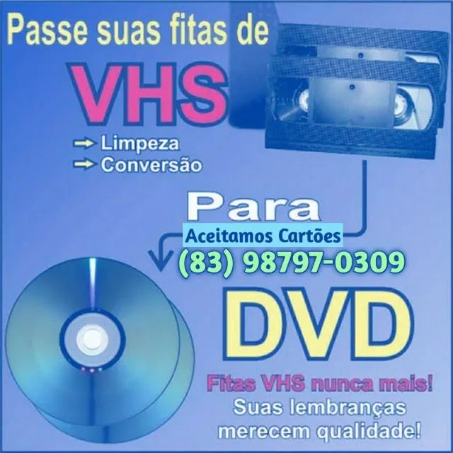 Transferimos Vídeos de Fitas Antigas Para Mídias Atuais.ft