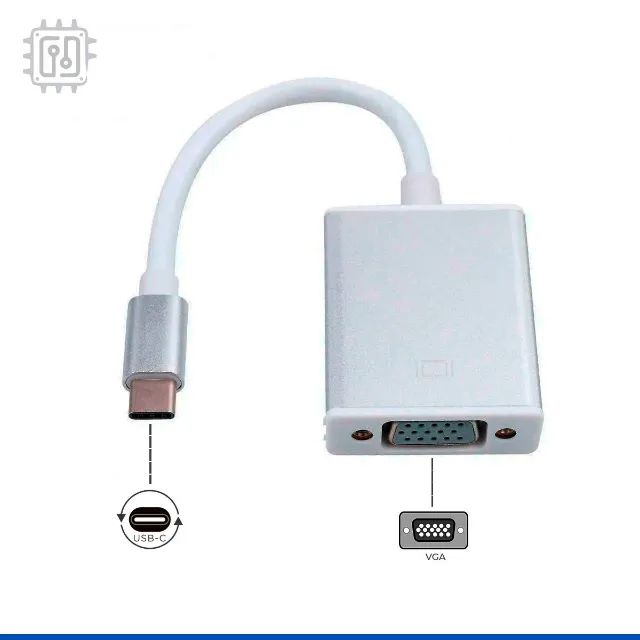Cabo Adaptador USB-C Tipo C para VGA Macbook Notebook Smartphone - Foto 5