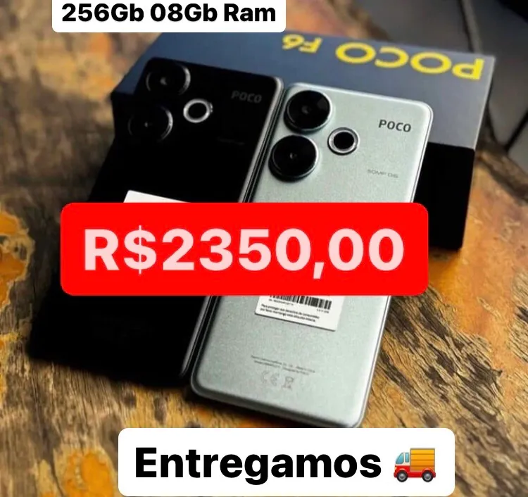 Poco F6 5G NFC 256Gb 08Gb Ram Novo Entregamos