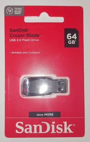 Pen drive Sandisk 64Gb original novo lacrado!