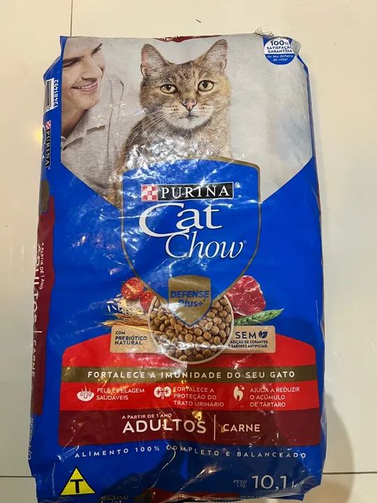 Ração Gatos Purina Cat Chow Adultos Carne 10,1kg