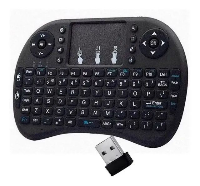 mini teclado wireless com led controle remoto lelong  le-7716