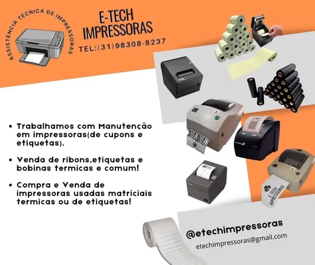 Assistência Técnica em Impressoras E-Tech Impressoras