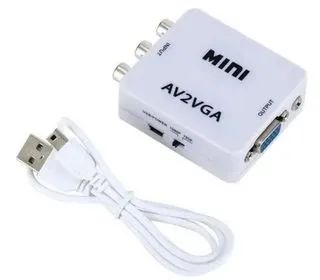 Conversor Áudio e Vídeo AV2 Para VGA: Ps1 Ps2 Xbox Dvd Vhs - Foto 2