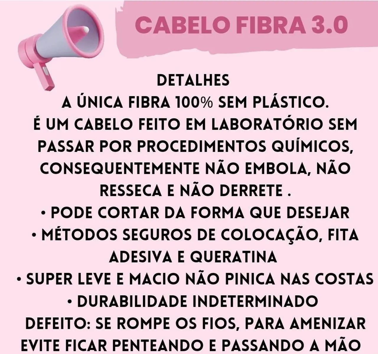 Cabelo fibra 3.0 premium 45cm 125g - Foto 3