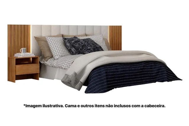 CABECEIRA BOX CASAL  RIPADO C/2 CRIADOS CUMARU r54